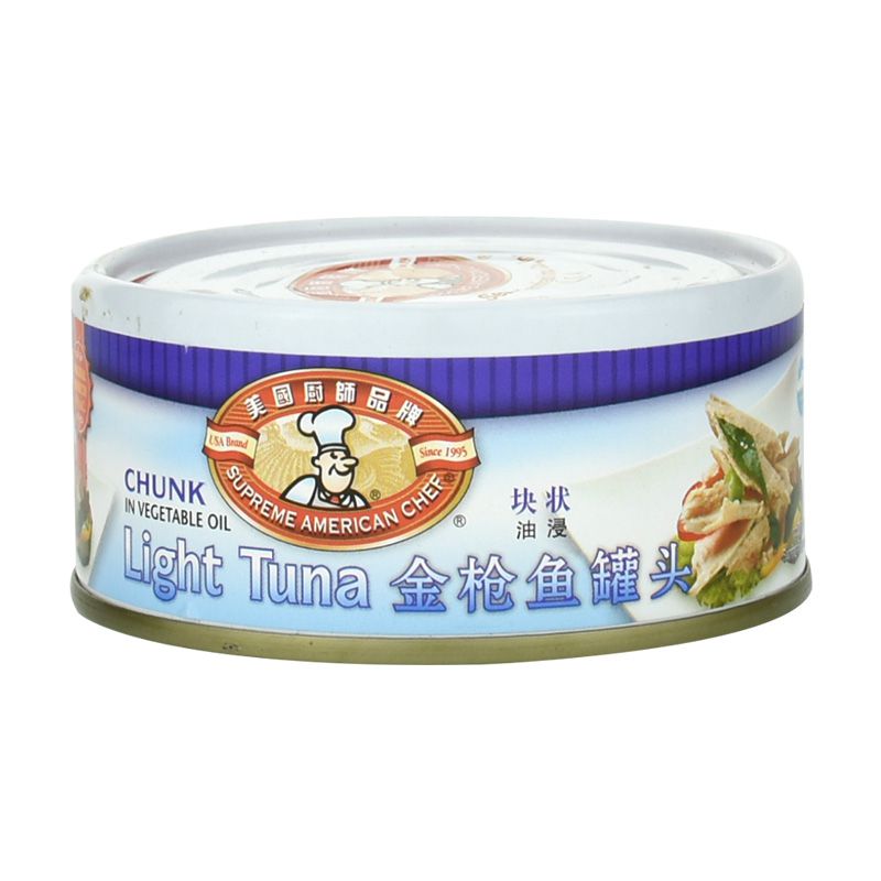块状油侵金枪鱼罐头170g